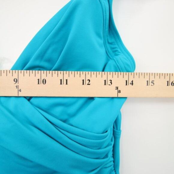 Lands End Aqua Blue Turquoise Twist Swim Tankini Top Size 6 NWOT - Picture 5 of 10